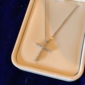 Diamond cross necklace